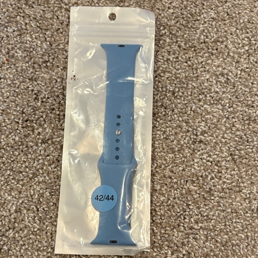 Silicone Sport Replacement Wristband for 42/44mm Smartwatches - Light Blue